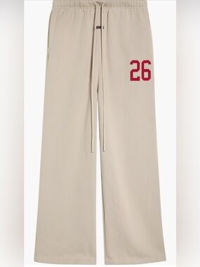 Fear of God Essentials Wide-Leg Sweatpants with Red '26' Graphic